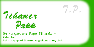 tihamer papp business card